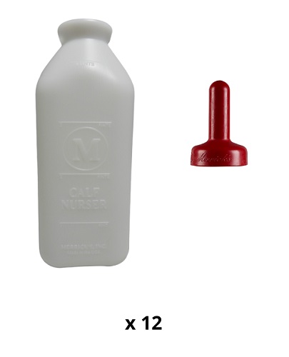 Milking Machine  Milking Systems - Milking Equipment - 205372-01 - Super Calf Snap On Bottle 3qt/2,84l incl. Snap On (12 Pieces) - Accessories - Super Calf Nipple