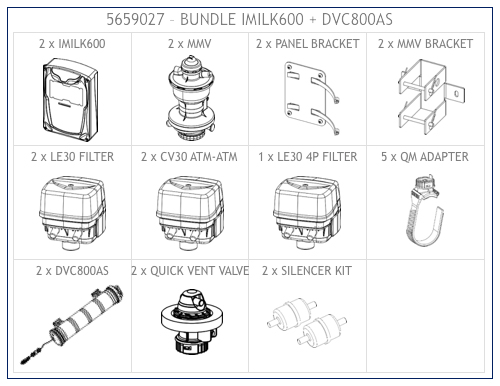 Milking Machine  Milking Systems - Milking Equipment - 5659043 - iMilk600 + MMV EVO + DVC800AS (2X) - Automation - iMilk600 Bundles