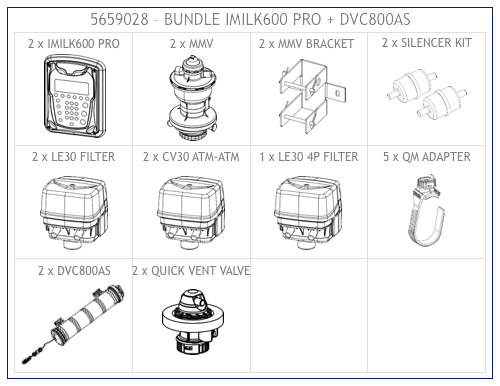 Milking Machine  Milking Systems - Milking Equipment - 5659044 - iMilk600 Pro + MMV EVO + DVC800AS (2X) - Automation - iMilk600 Bundles