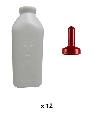 Milking Machine  Milking Systems - Milking Equipment - 205372-01 -Super Calf Snap On Bottle 3qt/2,84l incl. Snap On (12 Pieces) - Accessories - Super Calf Nipple