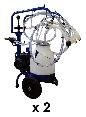 Milking Machine  Milking Systems - Milking Equipment - 6039017 -Master PMMKit EPV170 5L 220V 50Hz 2Arms 2G V (2X) - Pipeline & Portable Machines - Portable milking machines