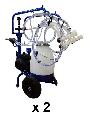 Milking Machine  Milking Systems - Milking Equipment - 6039018 -Master PMMKit EPV170 5L 220V 50Hz 2Arms 2S C (2X) - Pipeline & Portable Machines - Portable milking machines